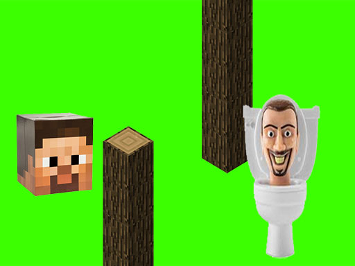 Spinning Skibidi Toilet Flappy Minecraft img